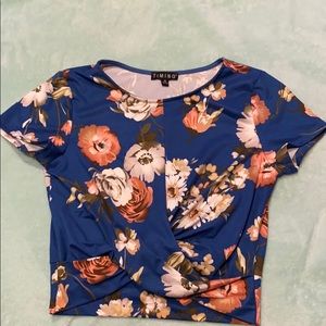 Cropped floral top